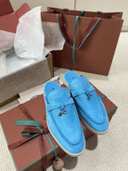 Loro Piana Charms Walk Mule Blue