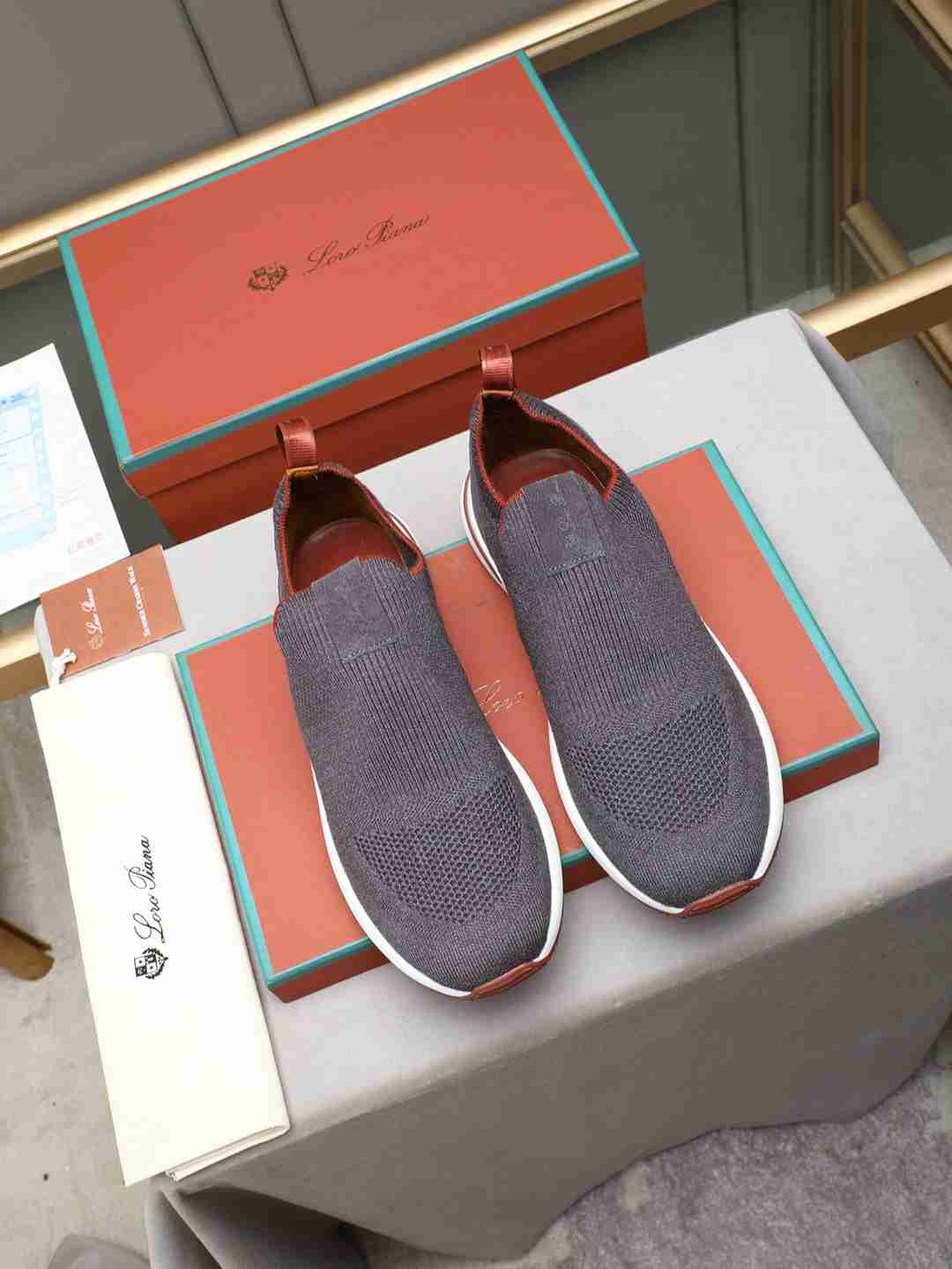 Loro Piana 360 LP Flexy Walk Sneaker Grey/White .
