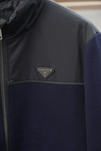 Prada Re-Nylon Jacket Black/Blue