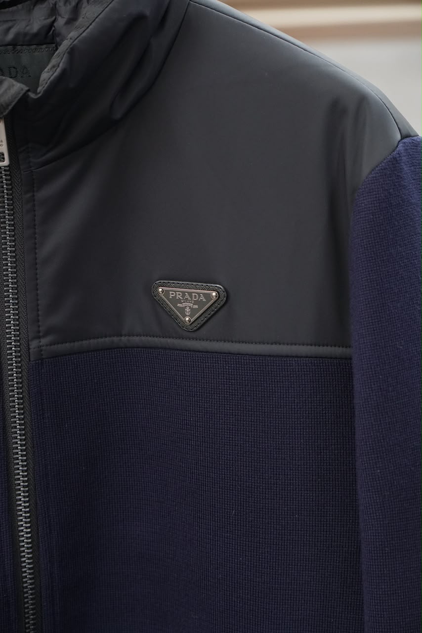 Prada Re-Nylon Jacket Black/Blue