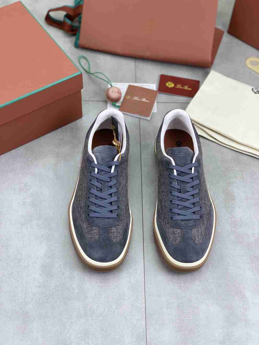 Loro Piana Tennis Walk Sneaker Grey .