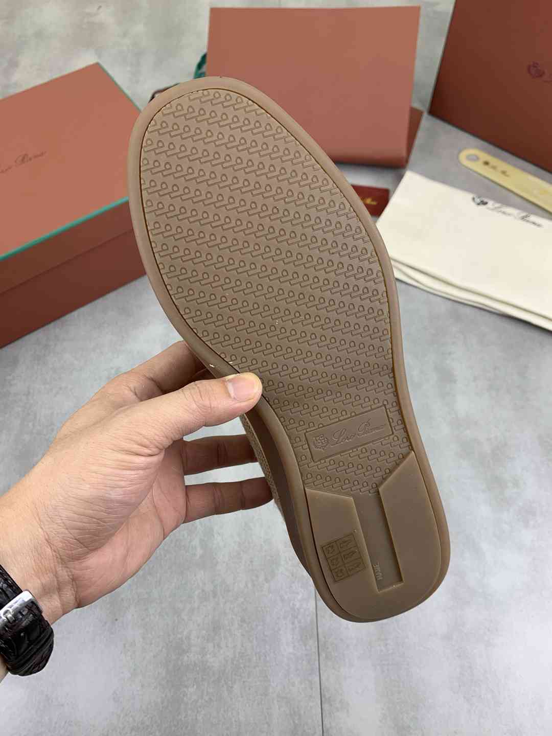 Loro Piana Tennis Walk Sneaker Beige .