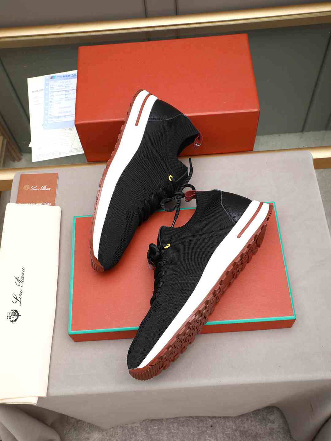 Loro Piana 360 LP Flexy Walk Sneaker Black/White