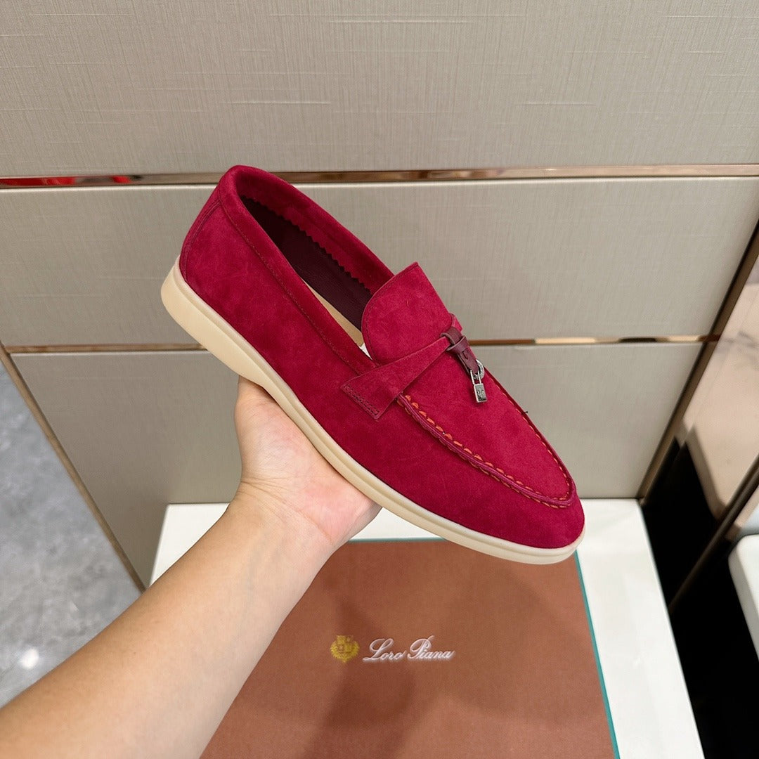 Loro Piana Summer Walk Loafer Red