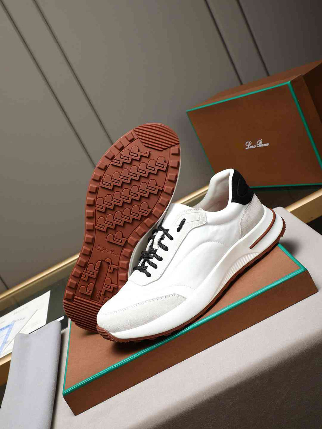 Loro Piana Week End Walk Sneaker White/Black .