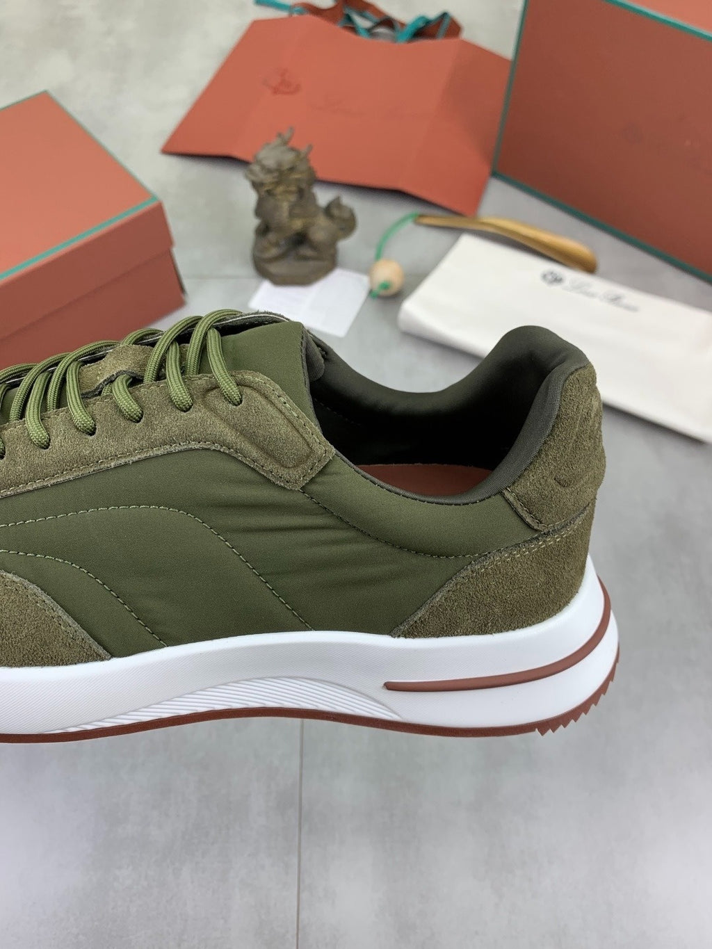 Loro Piana Week End Walk Sneaker Green .