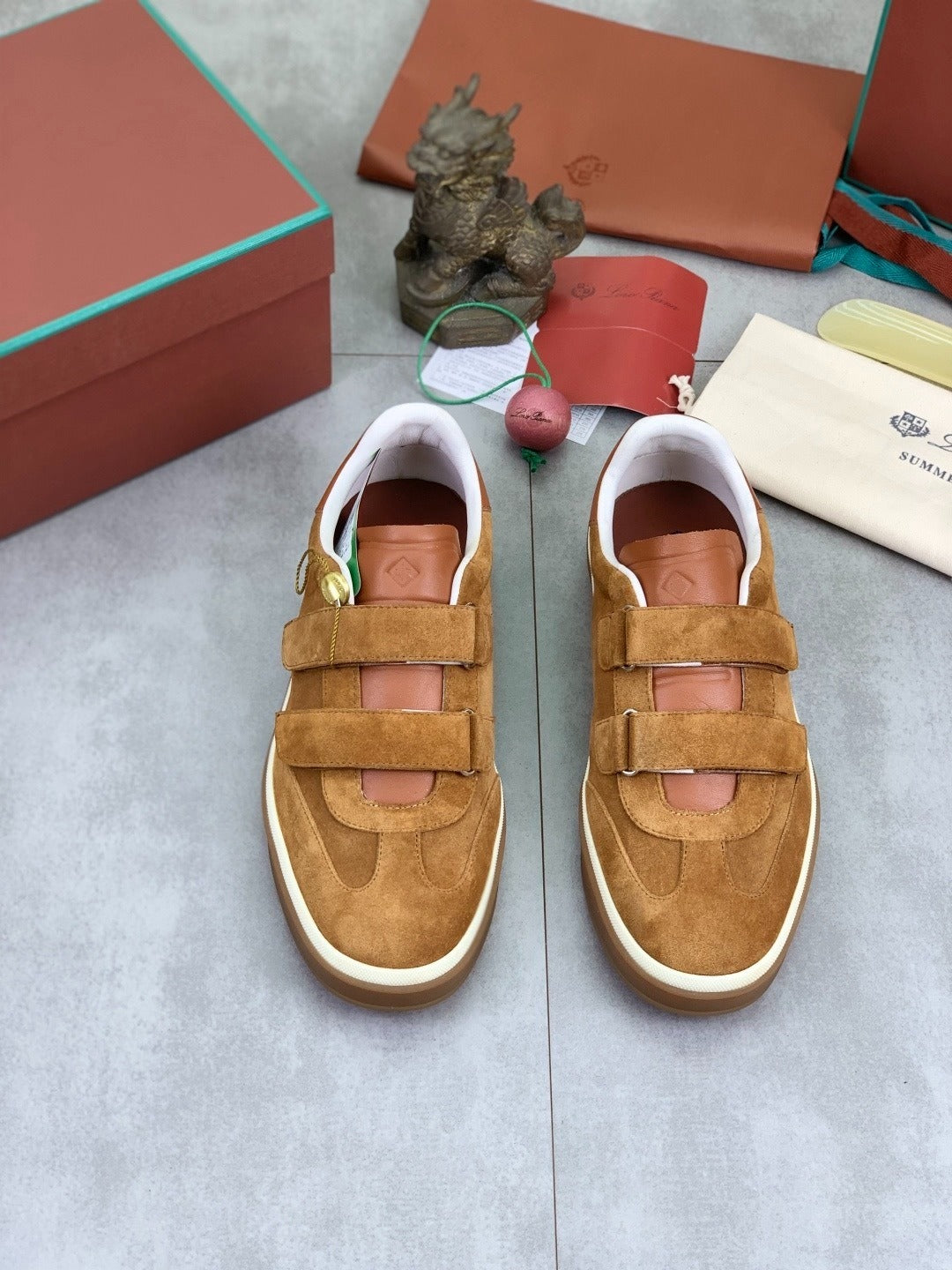 Loro Piana Tennis Walk Sneaker Light Brown .