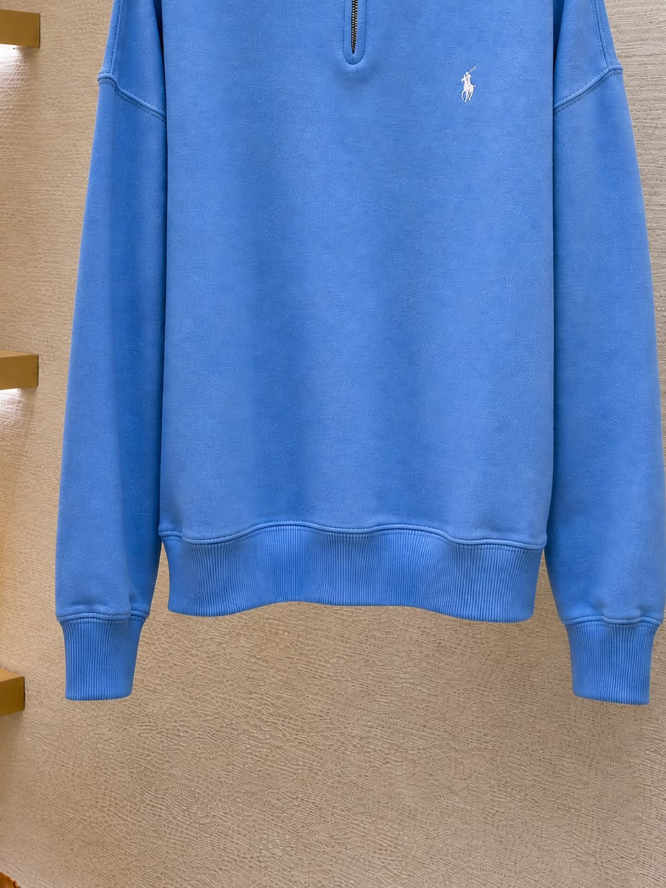 Polo Ralph Lauren Loopback Fleece Quarter-Zip Sweatshirt Light Blue