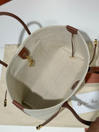 Loro Piana Small Ghiera Tote Bag Beige/Brown