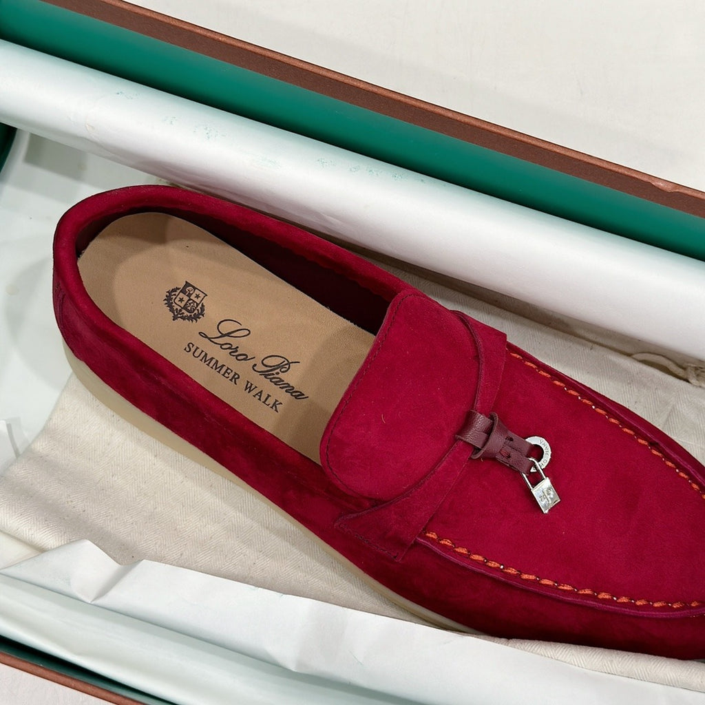 Loro Piana Summer Walk Loafer Red
