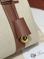 Loro Piana Loom L25 Bag Cream/Brown