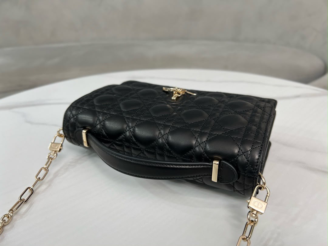 Dior My Dior Top Handle Bag Black .