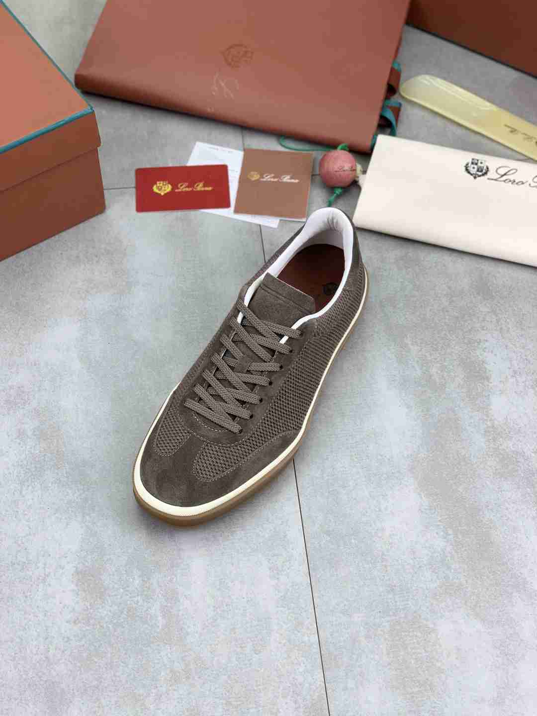 Loro Piana Tennis Walk Sneaker light Brown .