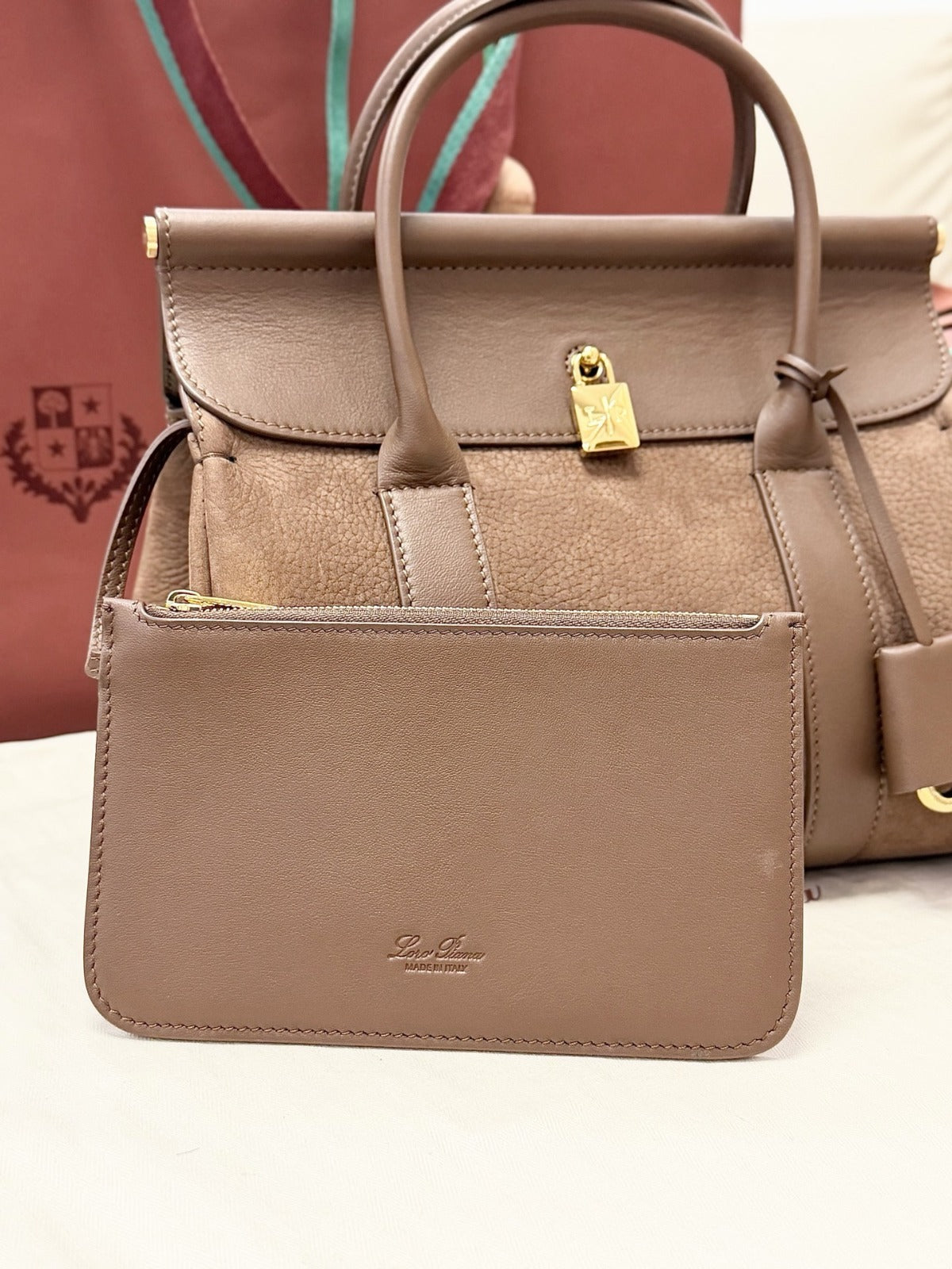 Loro Piana Loom L25 Tote Bag Brown