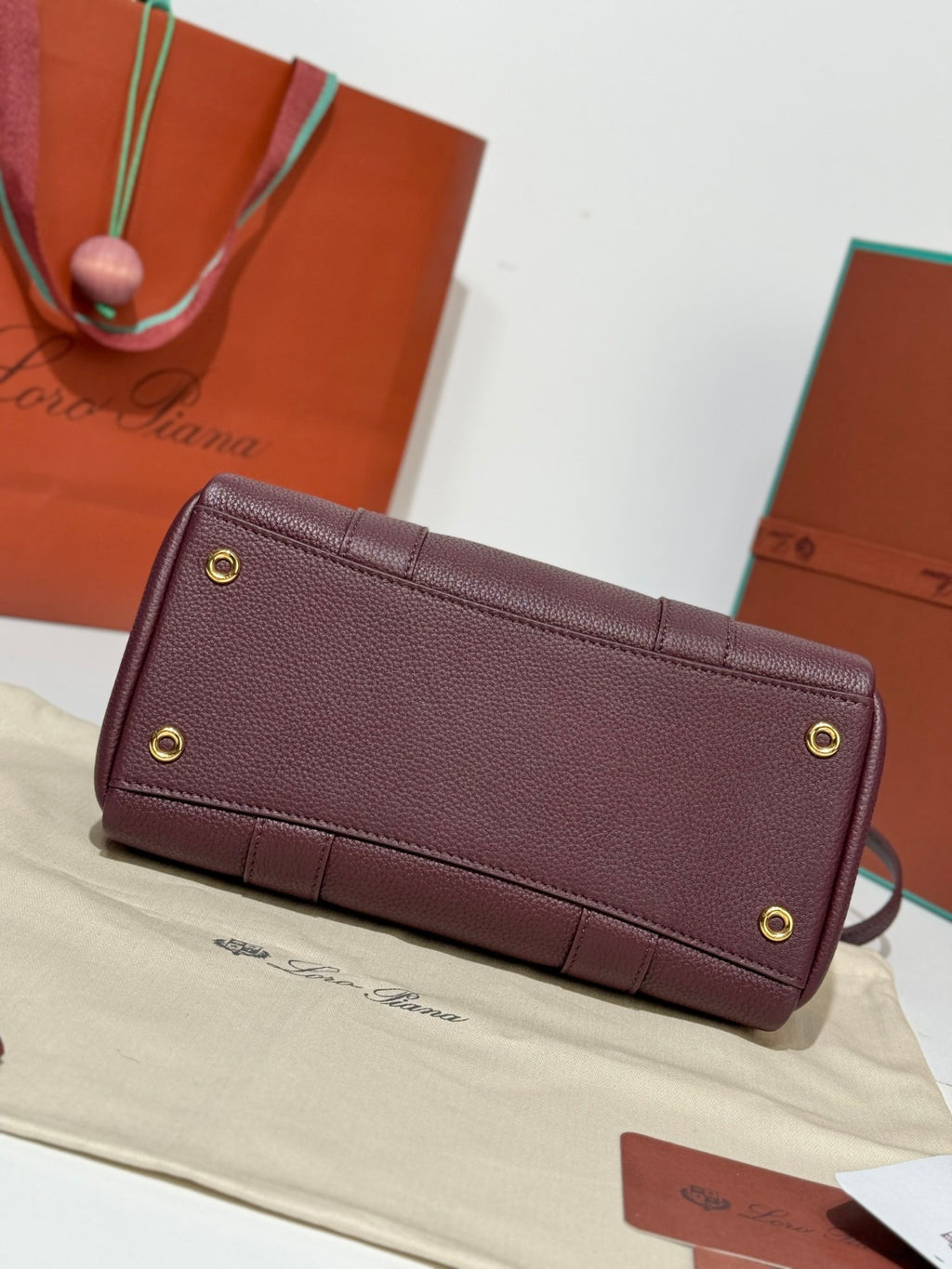 Loro Piana Loom L25 Bag Burgundy