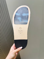 Loro Piana Bayonne Sandal Navy Blue
