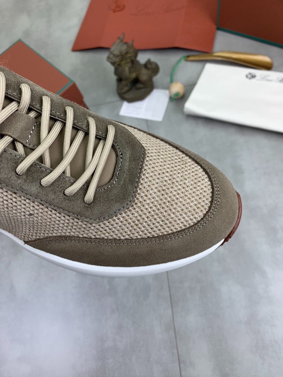 Loro Piana Tennis Walk Sneaker Beige/Brown .
