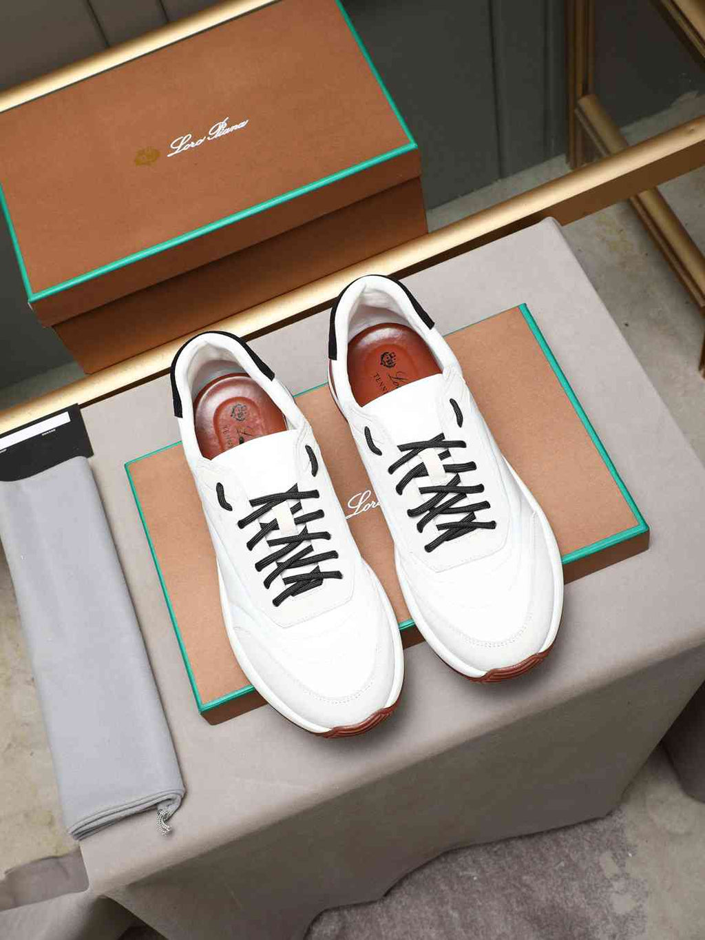 Loro Piana Week End Walk Sneaker White/Black .