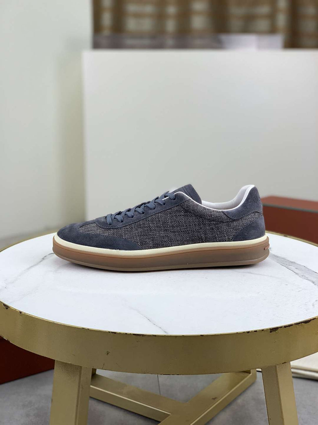 Loro Piana Tennis Walk Sneaker Grey .