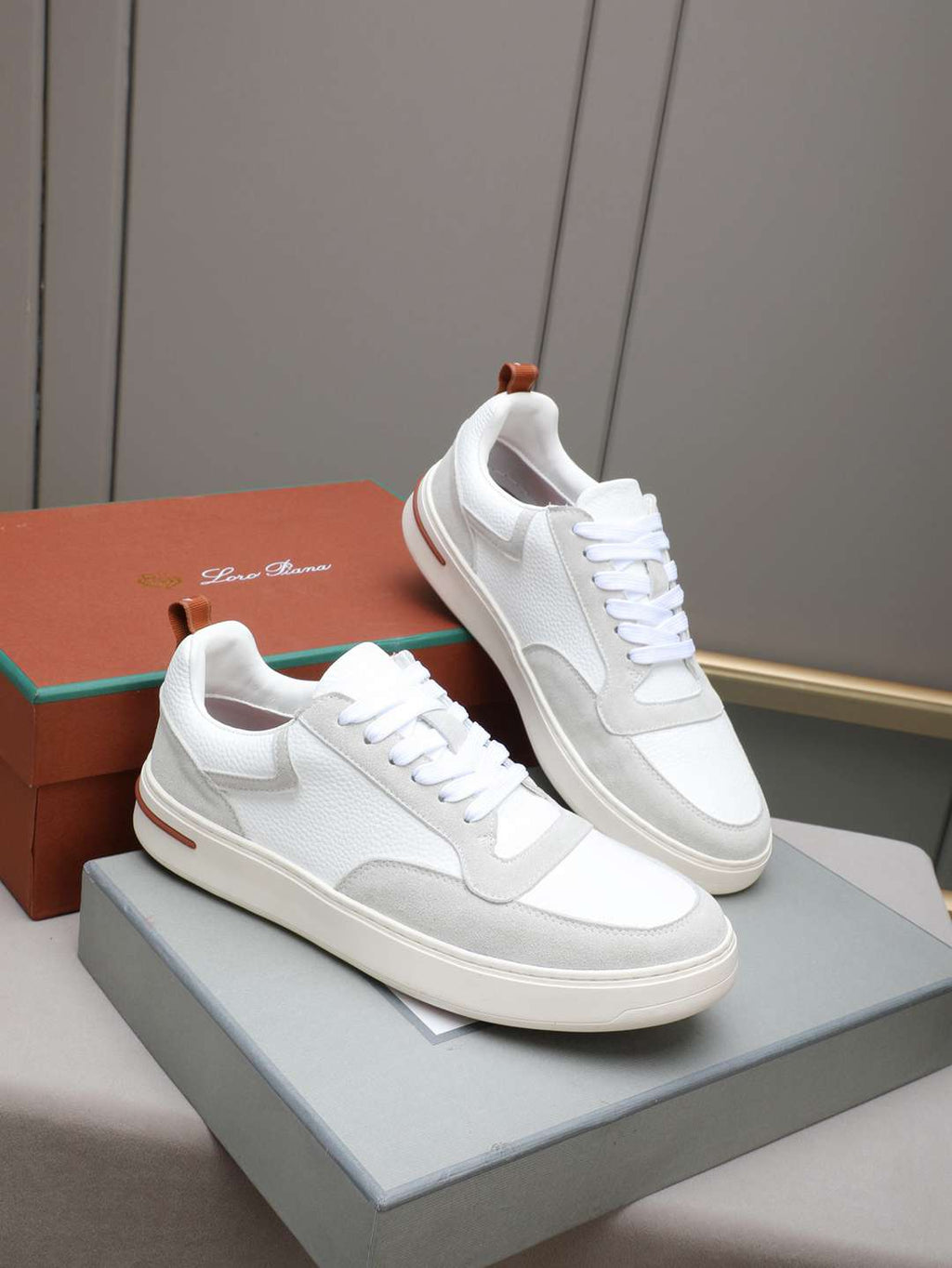 Loro Piana Newport Walk Sneaker White/Grey .