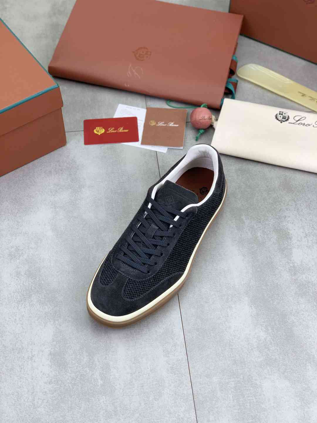 Loro Piana 410 LP Walk Sneaker Black .