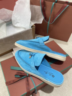 Loro Piana Charms Walk Mule Blue