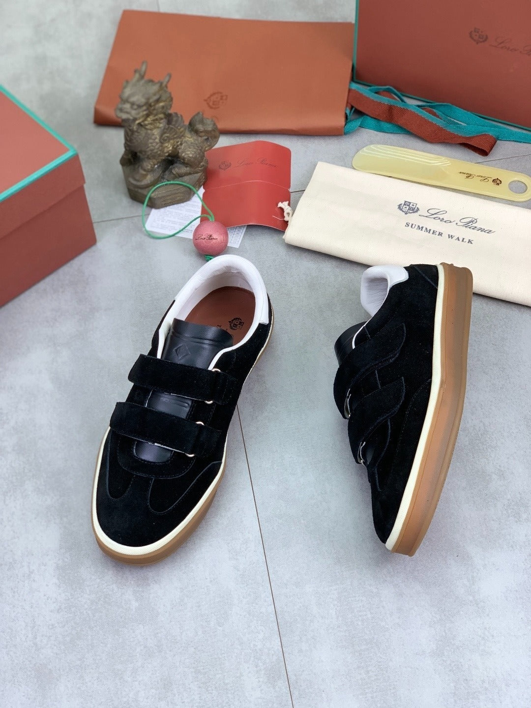 Loro Piana Tennis Walk Sneaker Black/White .
