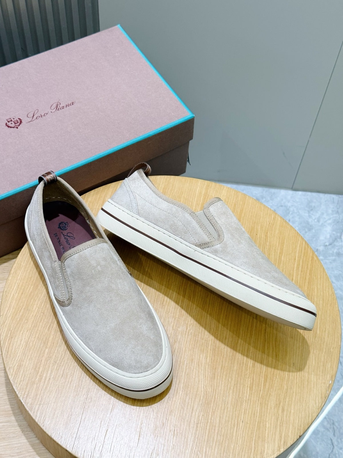 Loro Piana Tennis Walk Sneaker Beige
