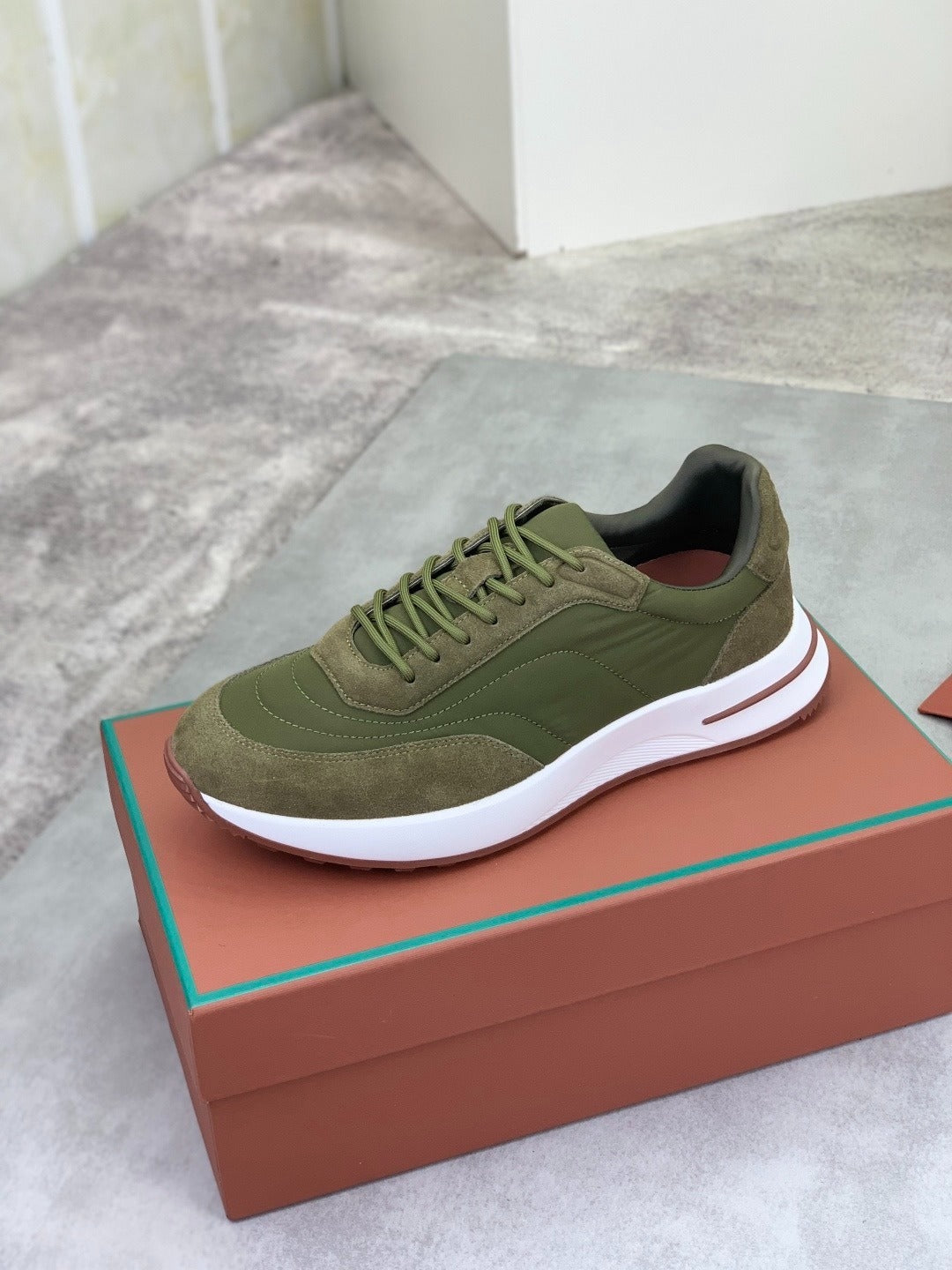 Loro Piana Week End Walk Sneaker Green .
