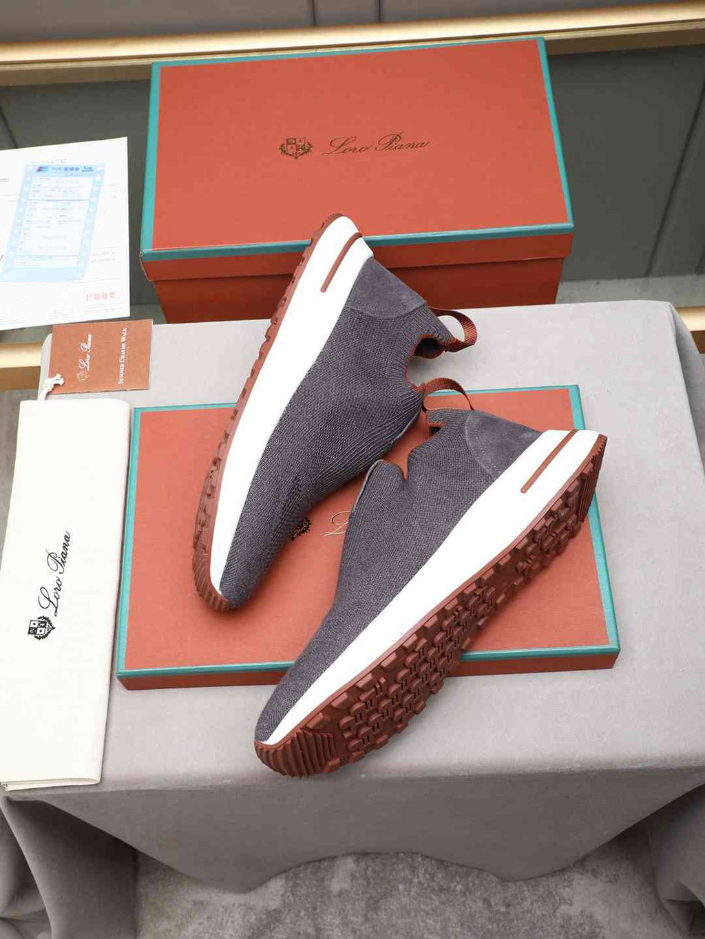 Loro Piana 360 LP Flexy Walk Sneaker Grey/White .
