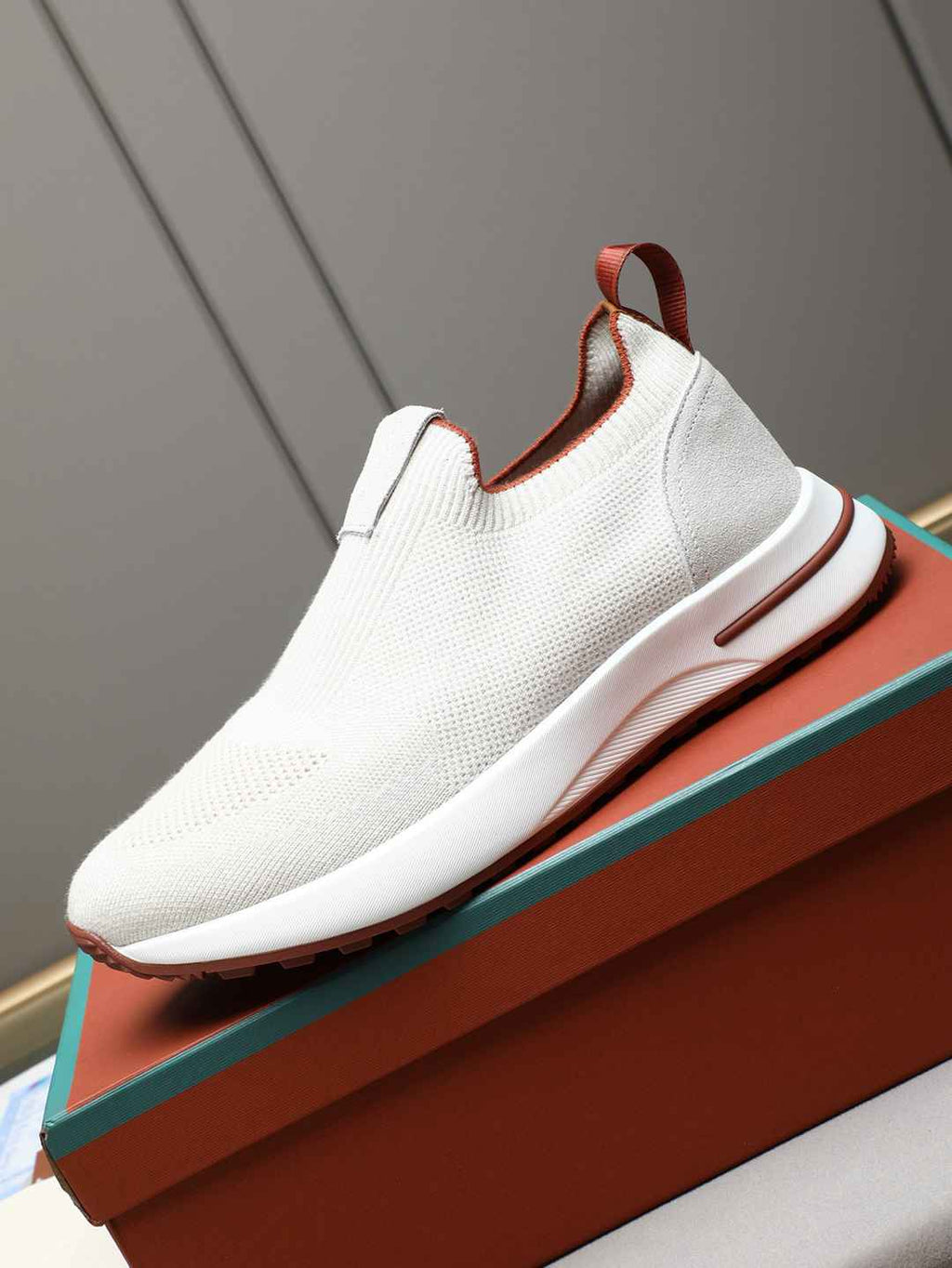 Loro Piana 360 LP Flexy Walk Sneaker White/Brown .