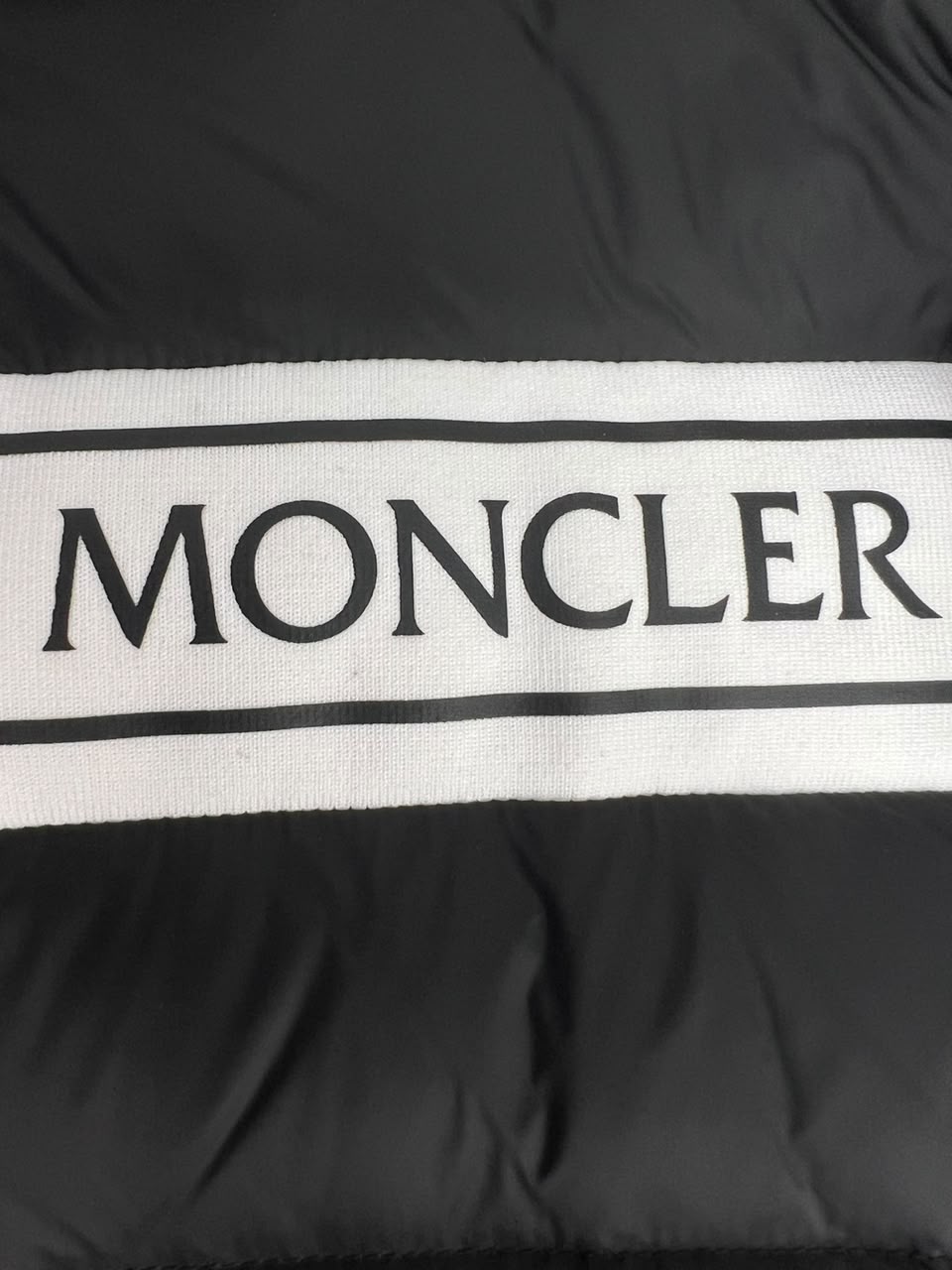 Moncler Padded Wool Zip-Up Jacket Black/White