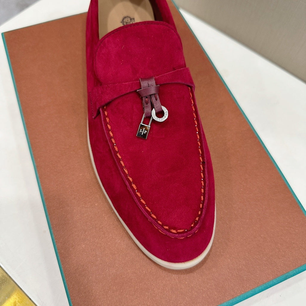 Loro Piana Summer Walk Loafer Red