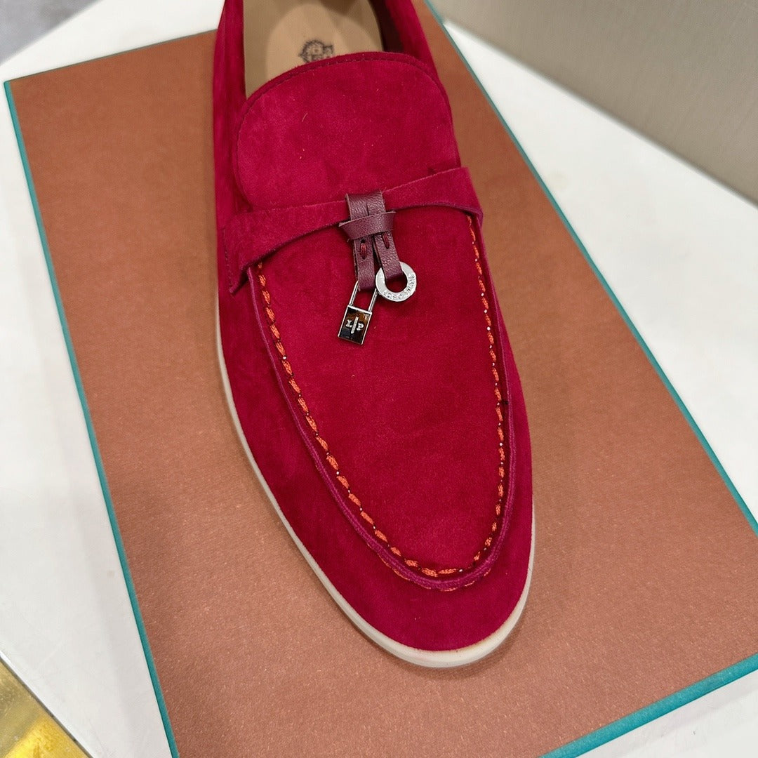Loro Piana Summer Walk Loafer Red