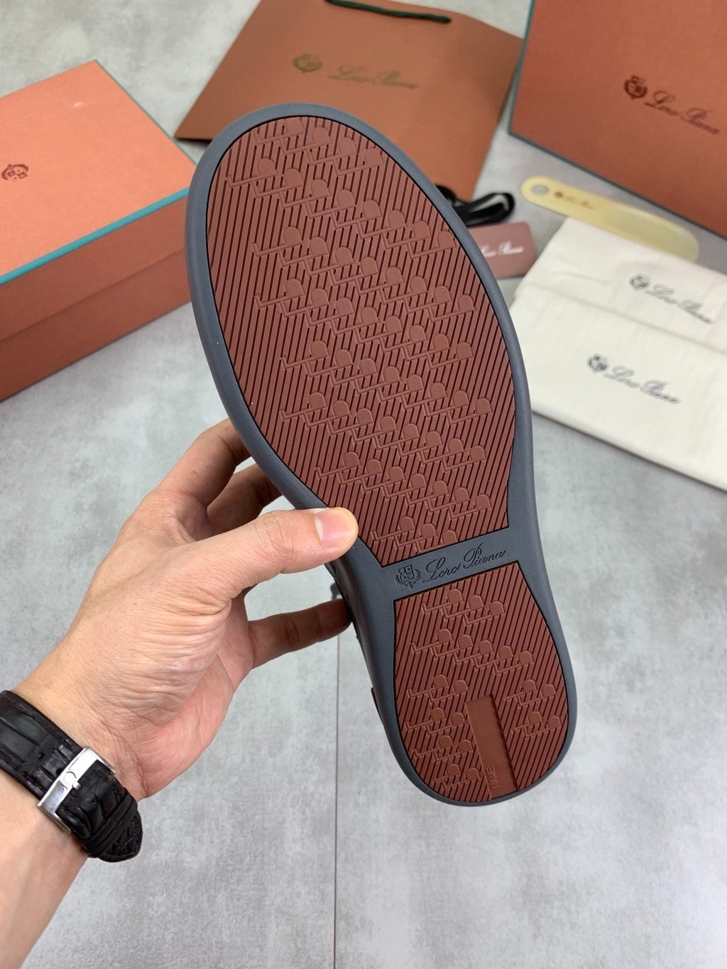 Loro Piana Newport Walk Sneaker All Grey .