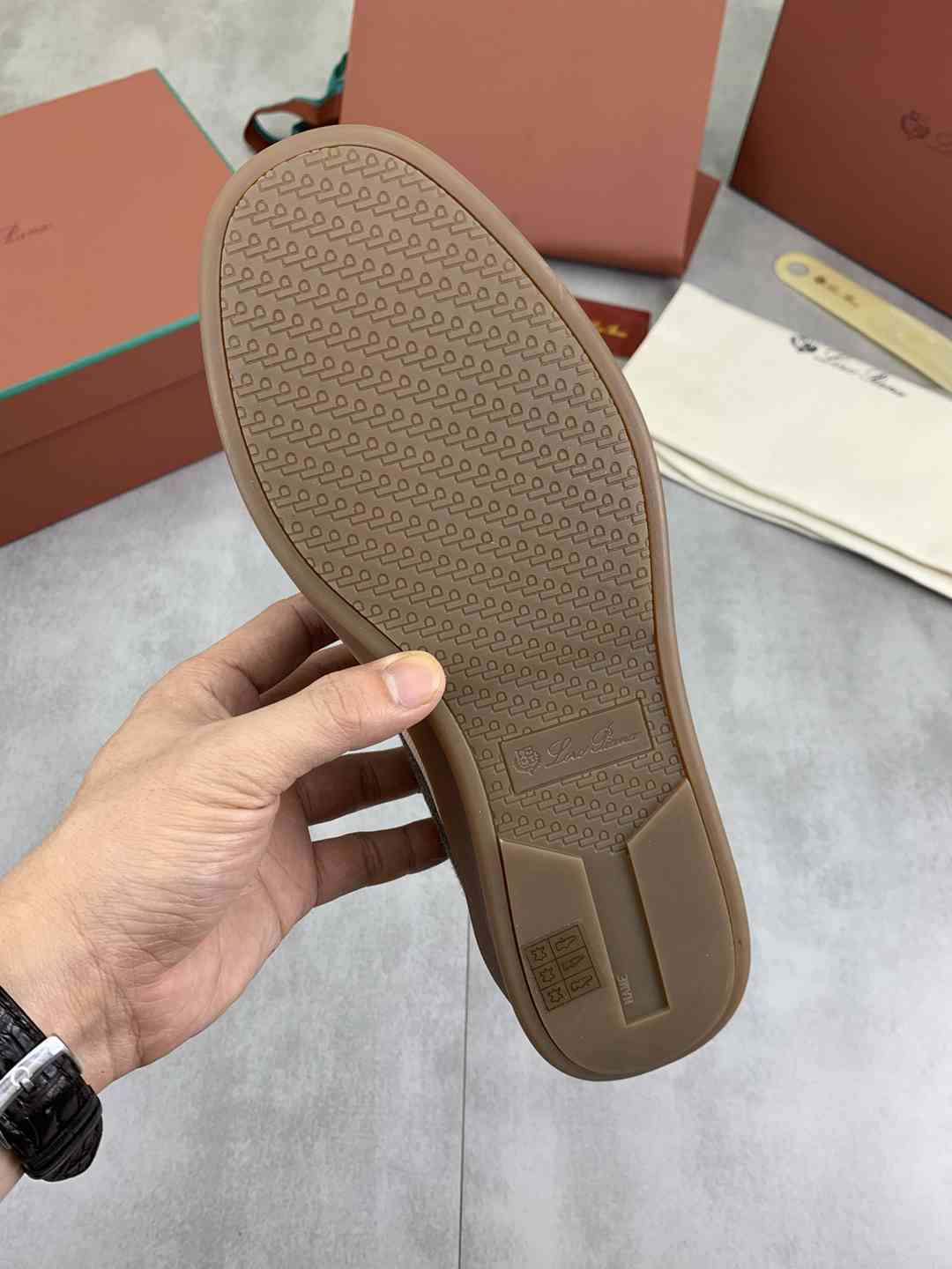 Loro Piana Tennis Walk Sneaker Grey .