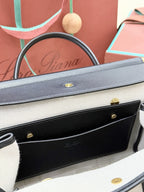 Loro Piana Loom L25 Tote Bag Natural/Black