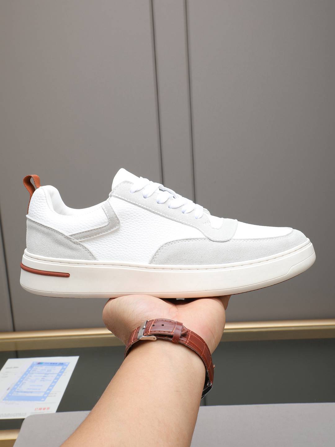 Loro Piana Newport Walk Sneaker White/Grey .