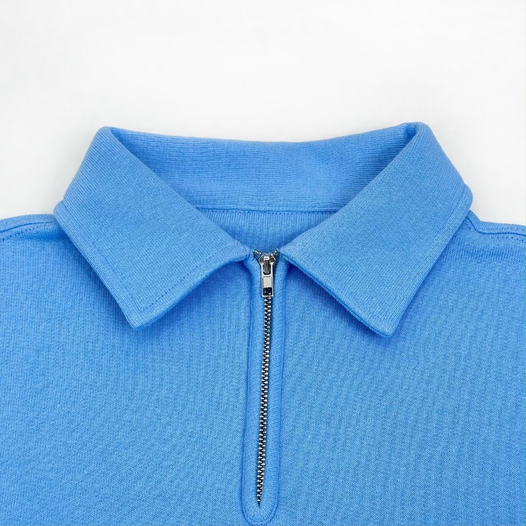 Polo Ralph Lauren Loopback Fleece Quarter-Zip Sweatshirt Light Blue