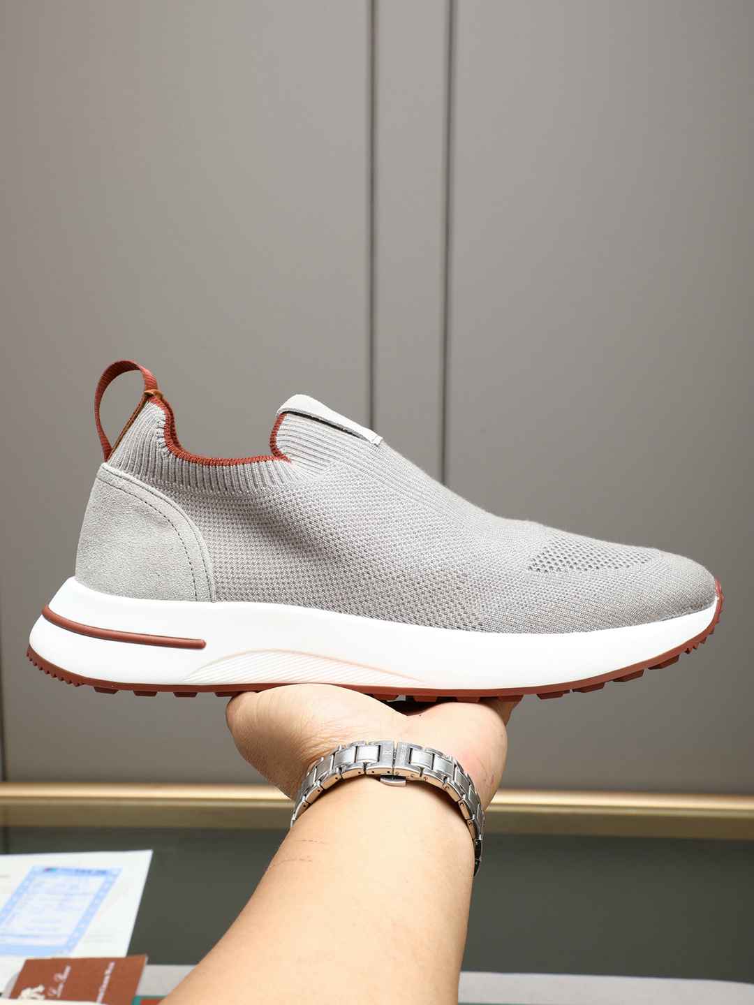 Loro Piana 360 LP Flexy Walk Sneaker Grey/Brown .