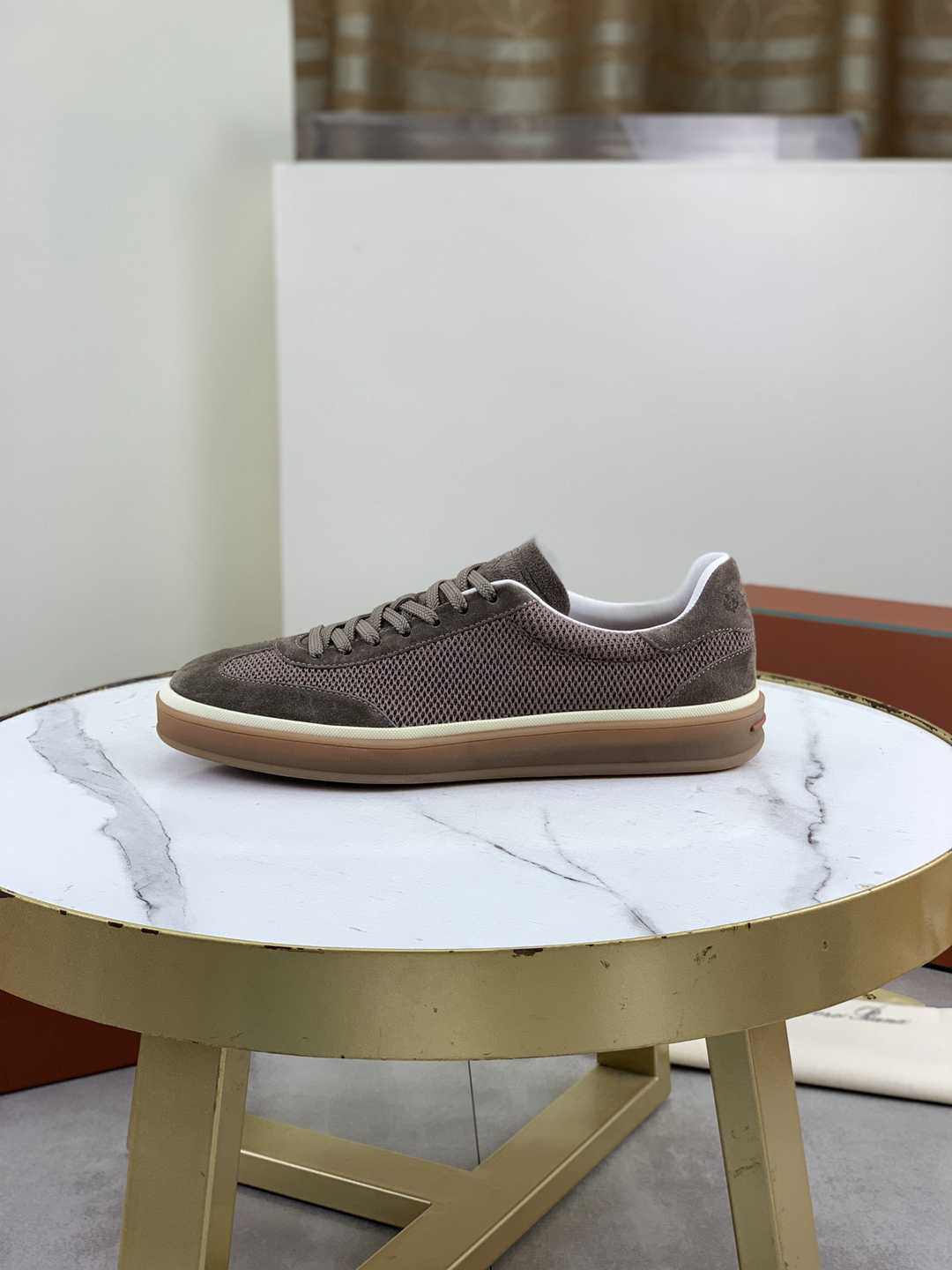 Loro Piana Tennis Walk Sneaker light Brown .