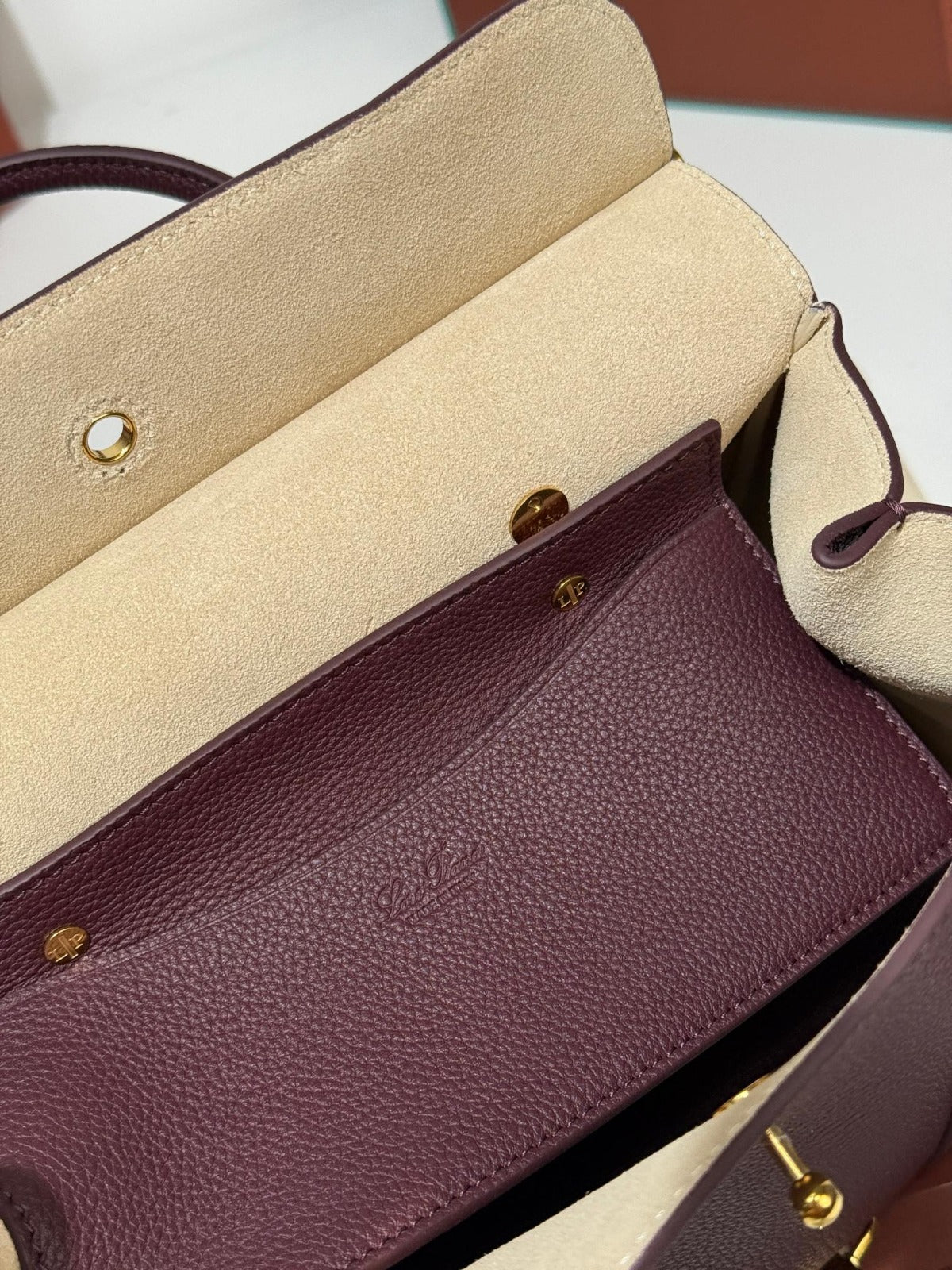 Loro Piana Loom L25 Bag Burgundy