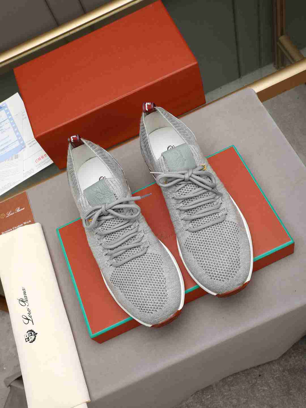Loro Piana 360 LP Flexy Walk Sneaker Grey .