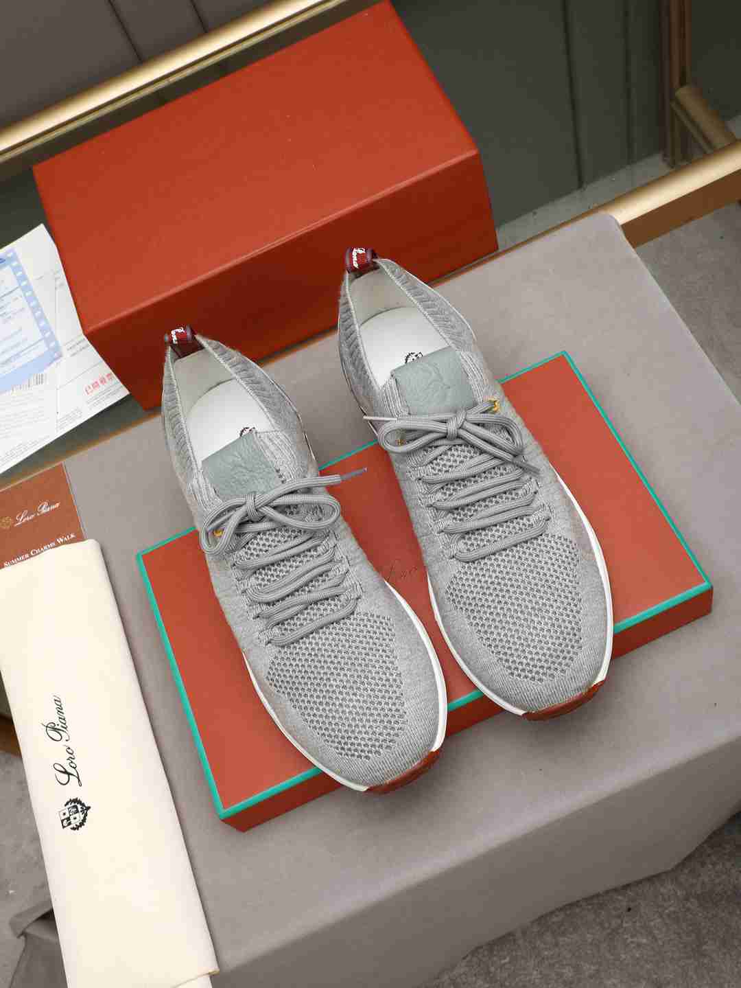 Loro Piana 360 LP Flexy Walk Sneaker Grey .