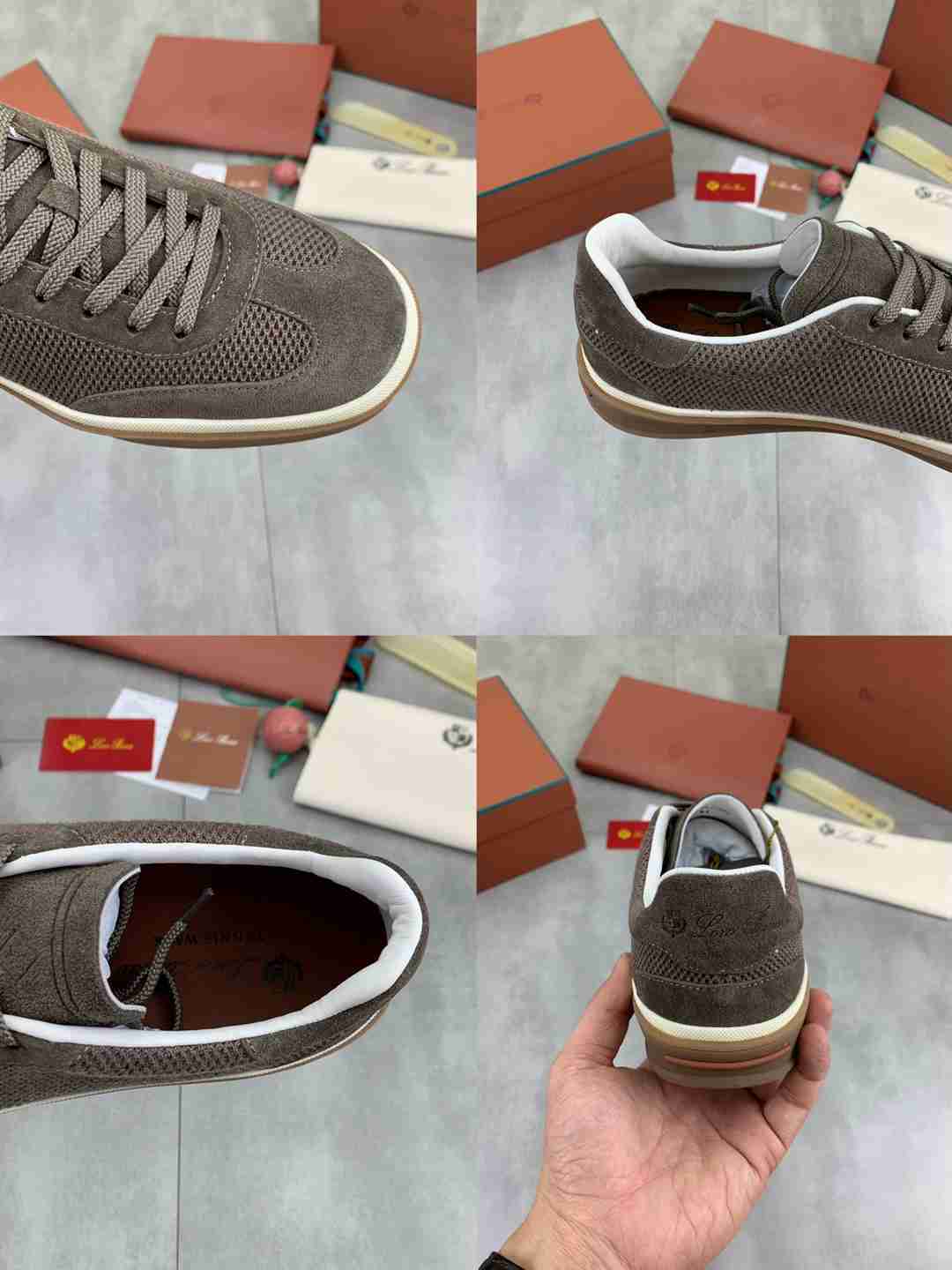 Loro Piana Tennis Walk Sneaker light Brown .