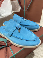 Loro Piana Charms Walk Mule Blue
