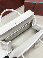 Loro Piana Loom L25 Tote Bag White/Grey