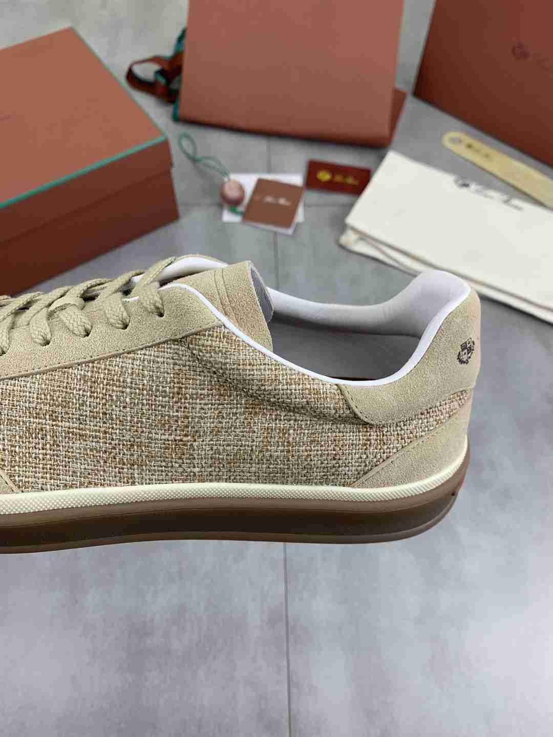 Loro Piana Tennis Walk Sneaker Beige .