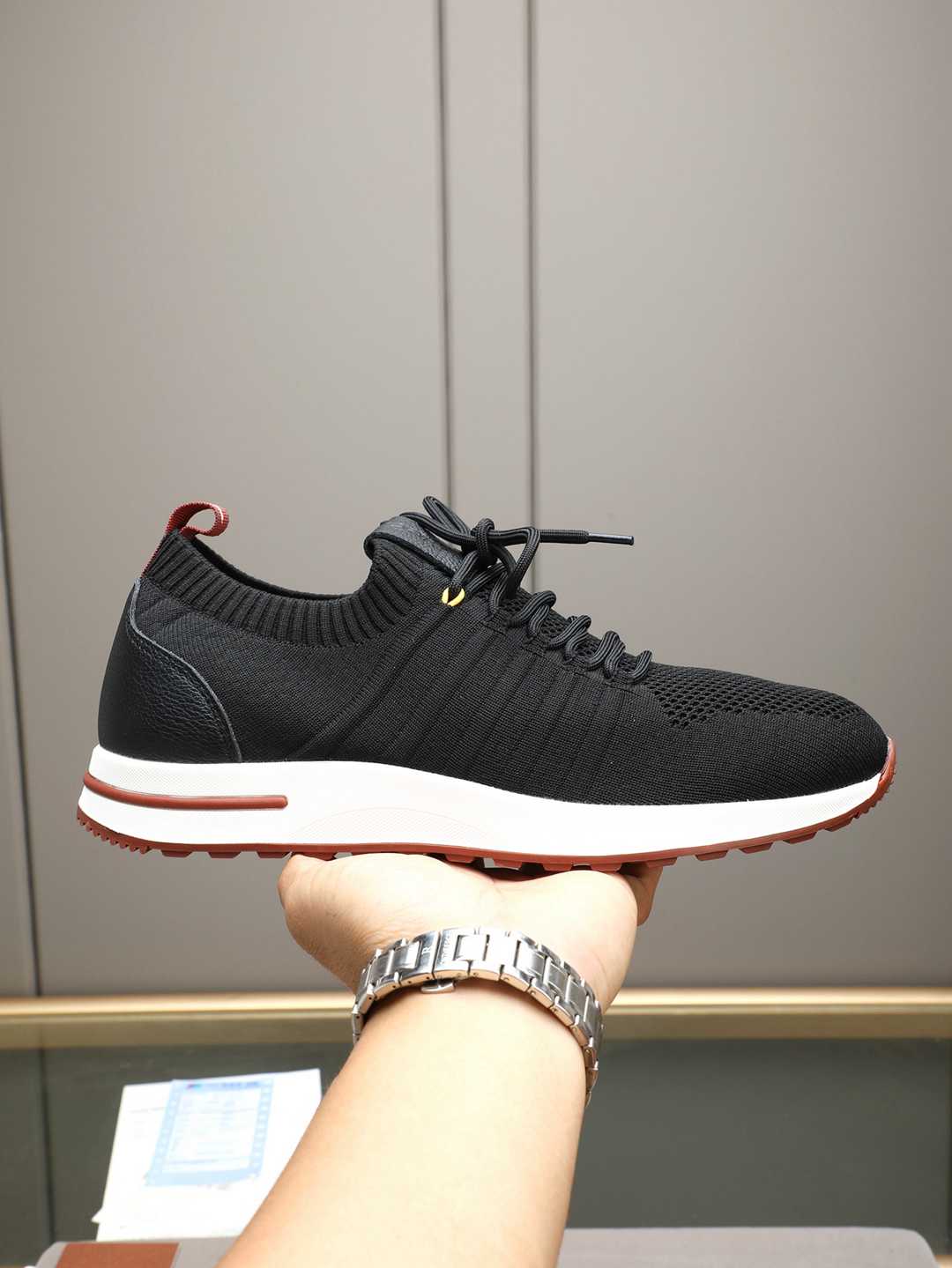 Loro Piana 360 LP Flexy Walk Sneaker Black/White