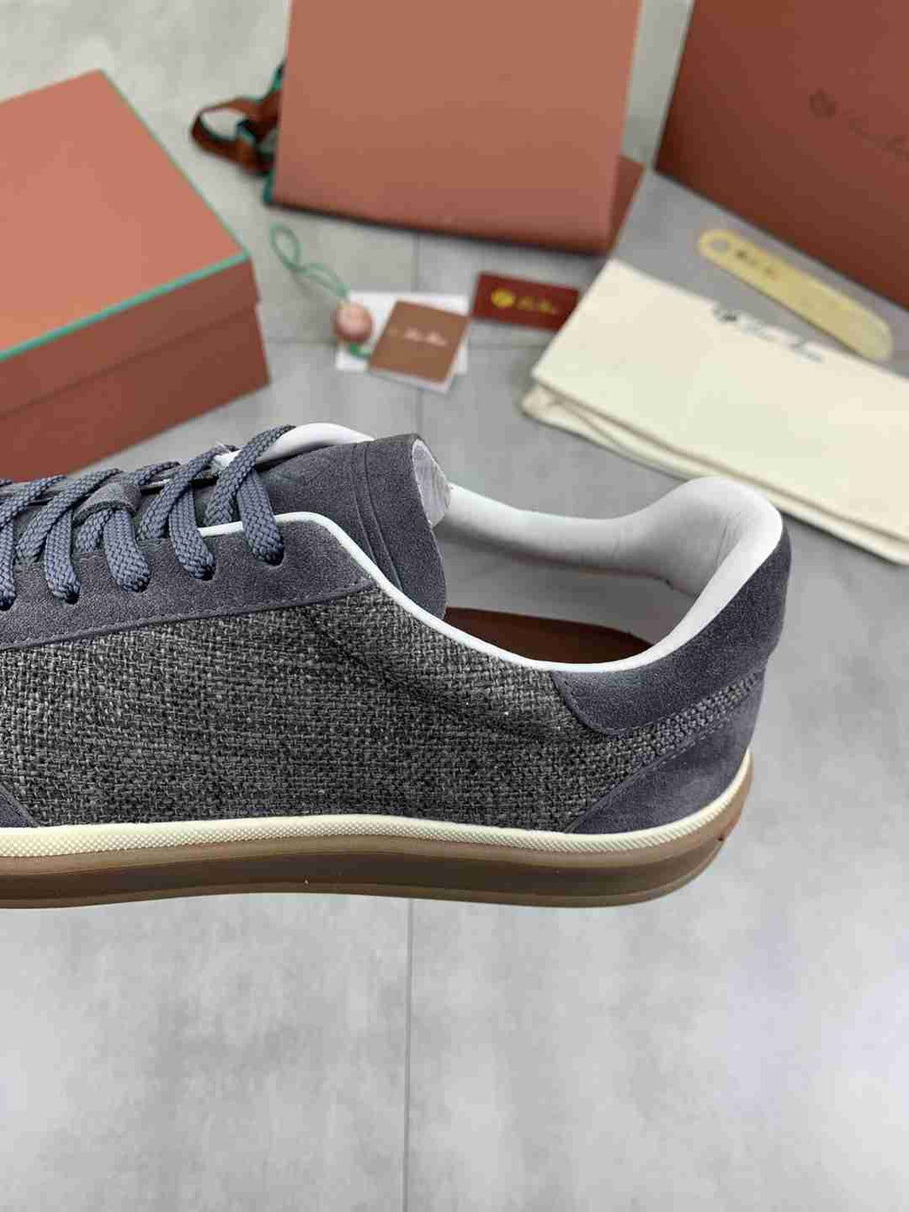 Loro Piana Tennis Walk Sneaker Grey .